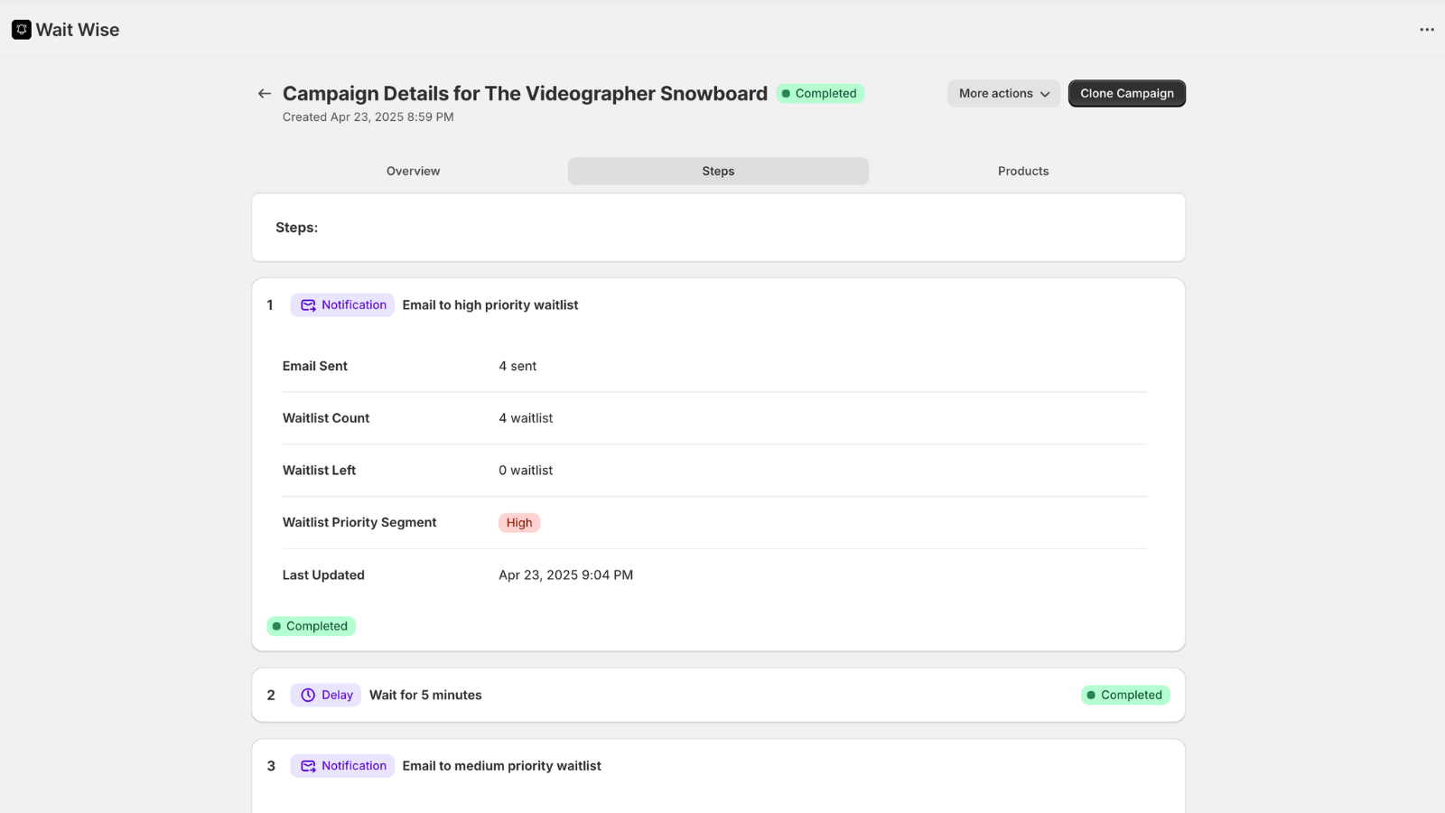 Wait Wise Settings Page